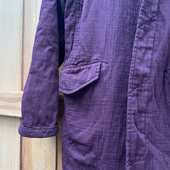 Chore Herringbone 100% Cotton Raspberry Long "Tourist Jacket" Size 4 M/L puffer - Picture 5 of 13